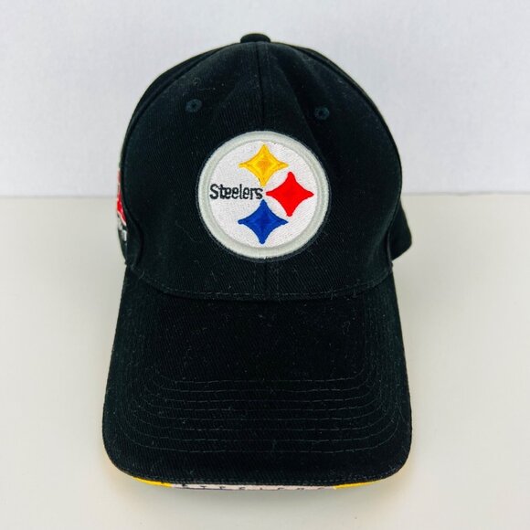 Reebok Men's Black Cap One Size Embroidered Steelers AFC NORTH NWOT - Picture 1 of 7